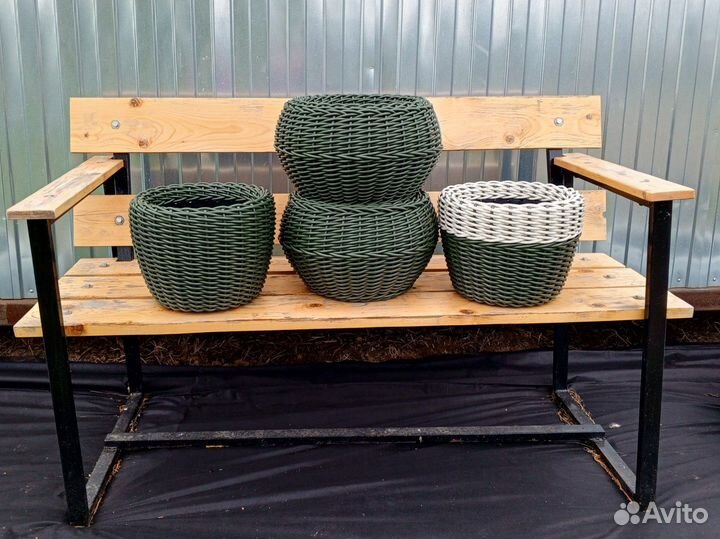 Кашпо из ротанга
