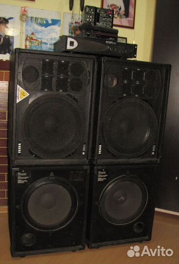 Колонки Pro 1080-4320W Усилитель Микшер Микрофон