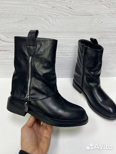 Полусапоги натуральная кожа зимние