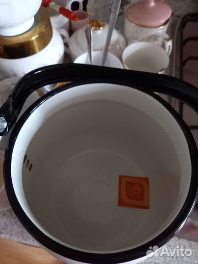 Чайник эмалированный СССР новый 3л-3,5л