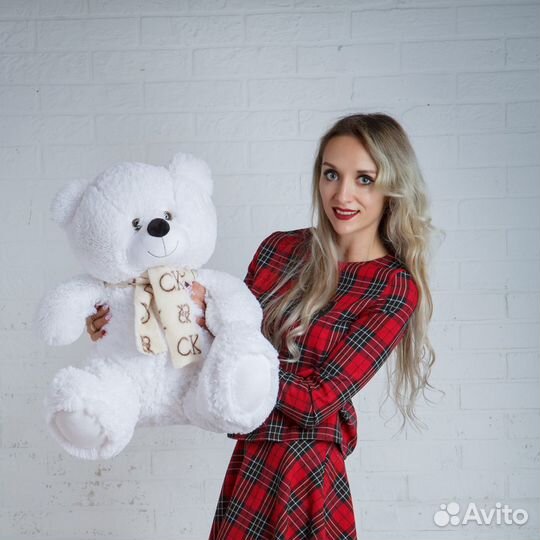 Плюшевый медведь средний из качественного материал