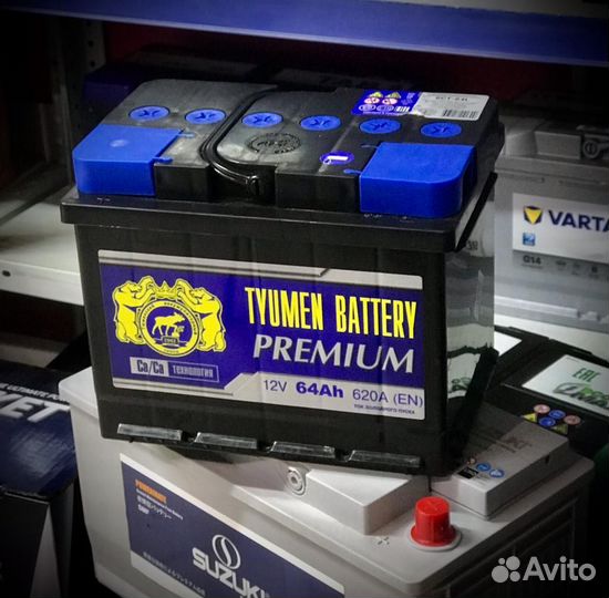 Аккумулятор Тюмень Premium 64 Ампера на ваз