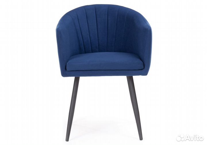 Стул на металлокаркасе Валета темно-синий - черный