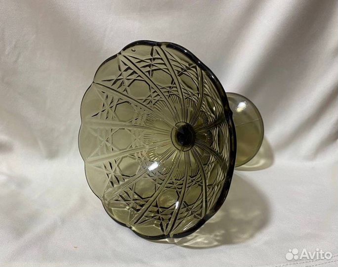 Стеклянные вазы на кожке/конфетницы СССР