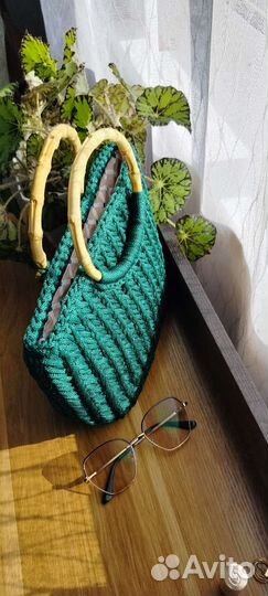 Cумка женская, из полиэфирного шнура, с подкладом