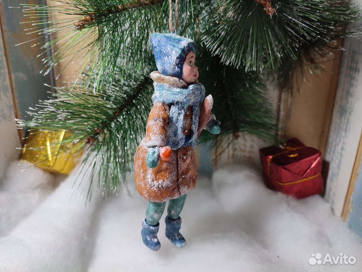 Ватные игрушки мальчик СССР