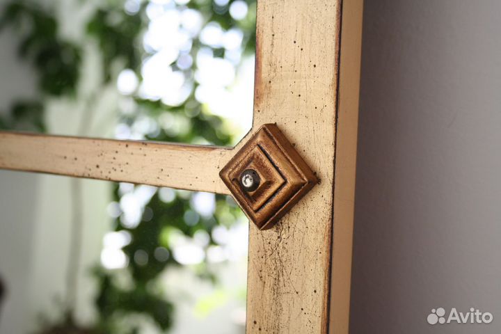 Зеркало в прихожую новое Cage золотая поталь