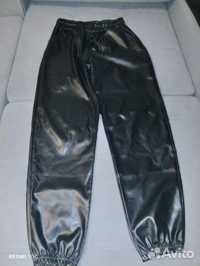 Брюки кожаные