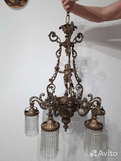 10шт.Антикварная бронзовая люстра старинная люстра