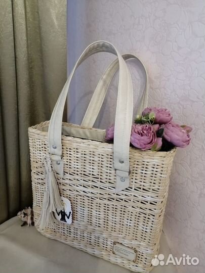 Сумка корзина плетеная