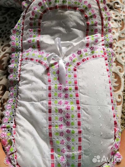 Конверт+чепчик, уголок, простынка