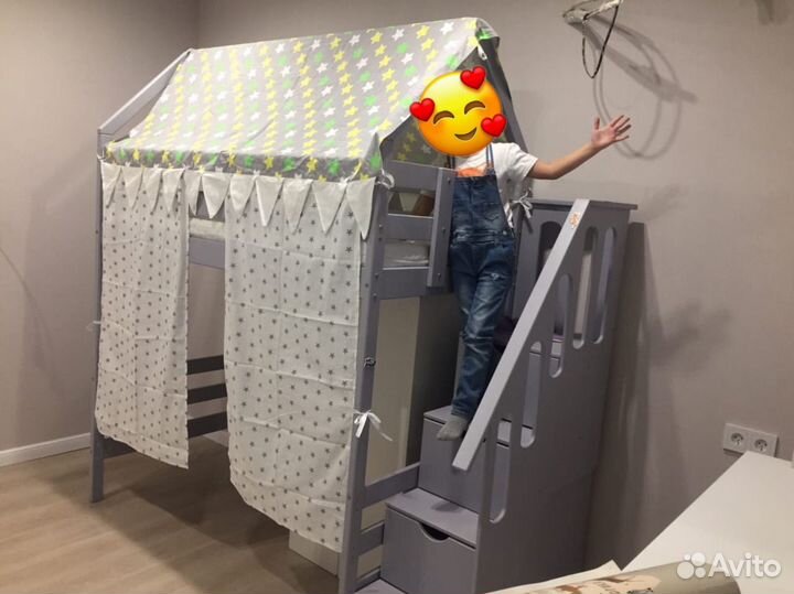 Двухъярусная кровать-домик IKEA