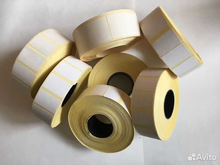 Лента с наклейками для ценников 20х30 мм