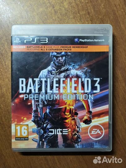 Диск Battlefield 3 Premium Edition PS3