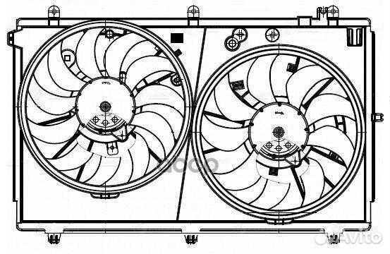 Крыльчатка с эл.мотором mitsubishi oulander (1