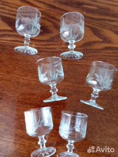 Стаканы стопки, рюмки - набор 6 штук СССР