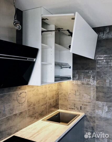 Прямая кухня мдф фасады