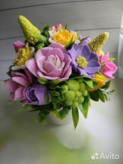 Букет цветов, цветы из мыла