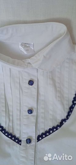 Блузка школьная для девочки 122