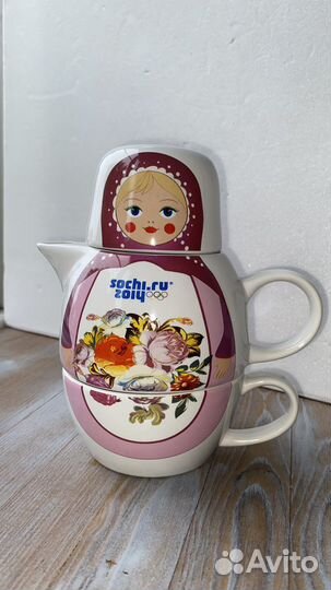 Матрешка Чайник и кружка Олимпиада в Сочи 2014 г