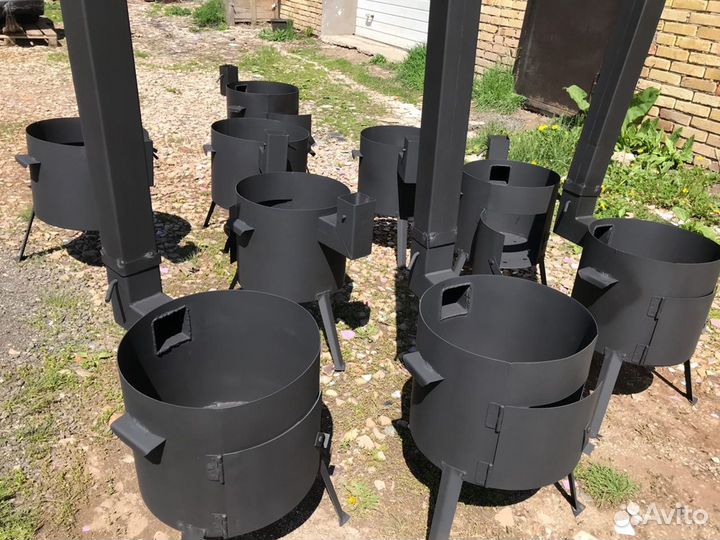 Премиум Печь с трубой для казана 10-12 литров