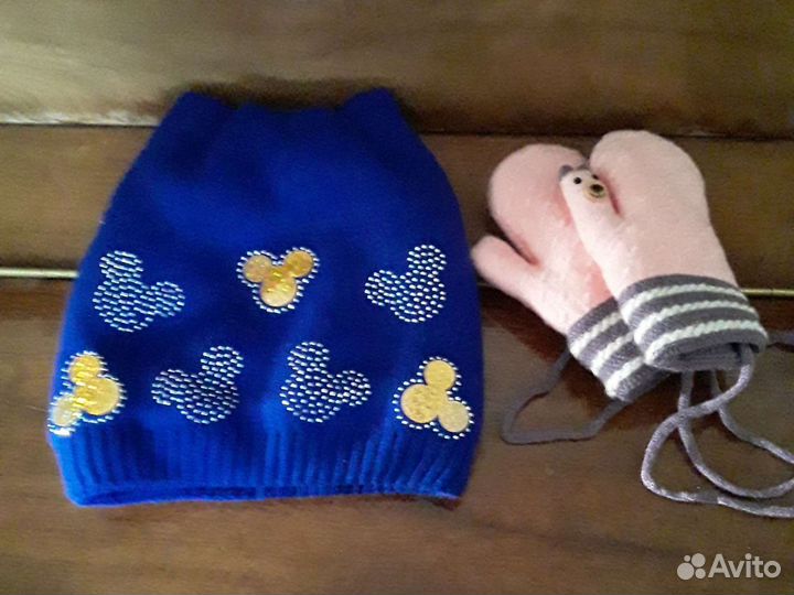 Шапка и варежки для девочки