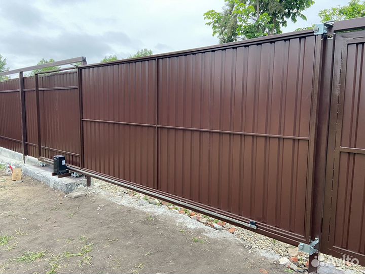 Откатные ворота с автоматикой