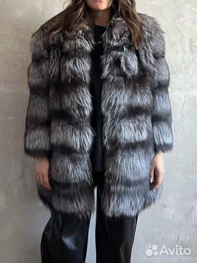 Шуба чернобурка 44 р