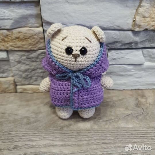 Вязаный мишка, игрушки ручной работы