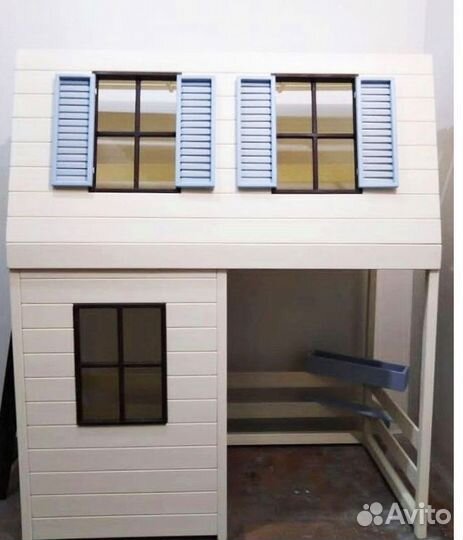 Детская кровать для двоих из настоящего дерева