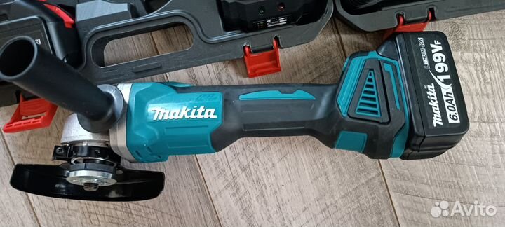 Ушм Аккумуляторная Болгарка Makita 125мм, 2 АКБ