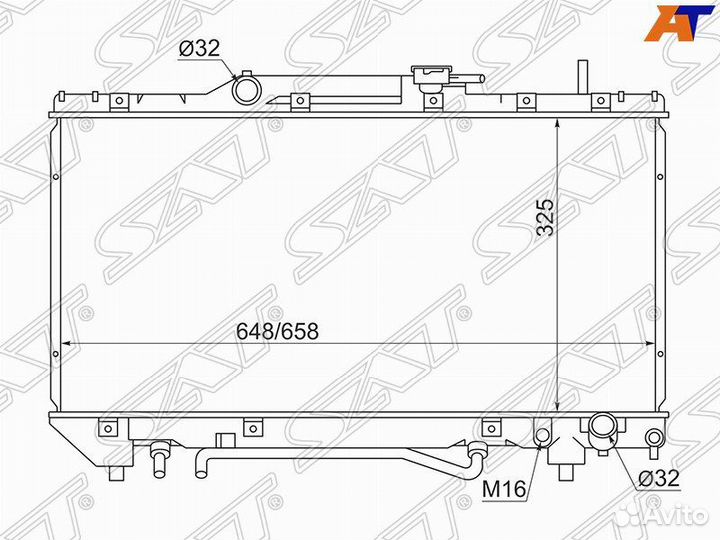 Радиатор toyota corona/carina/caldina ST19# 3S/4S