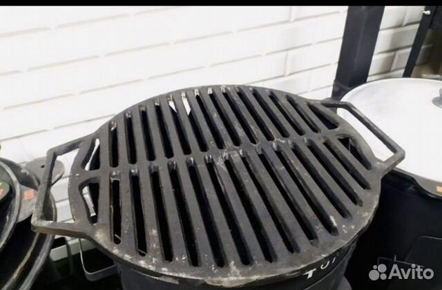 Чугунная решетка круглая (казан чугунный)