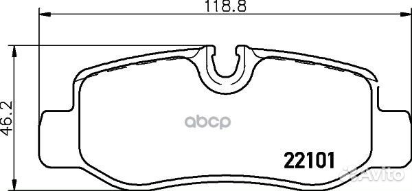 Колодки тормозные дисковые задн. mercedes-benz