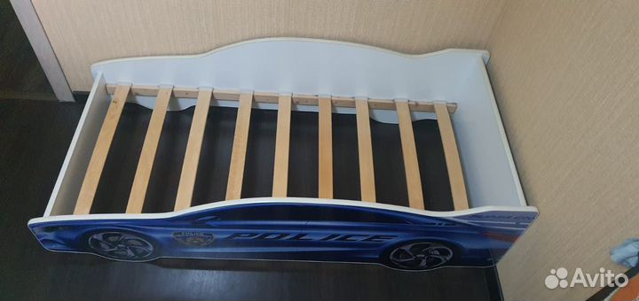 Детская кровать машинка с матрасом