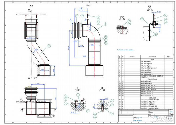 Чертежи по стандартам ISO, DIN на ин. языках
