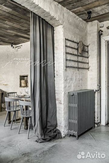 Льняная ткань с легким эффектом мятости