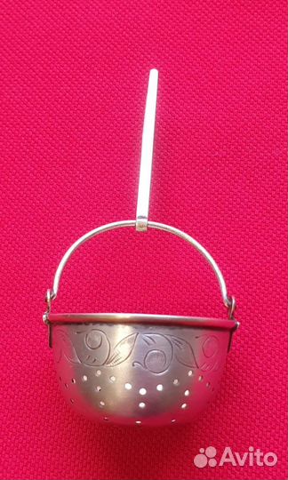 Ситечко для чая серебряное 1953 г, СССР Мстера