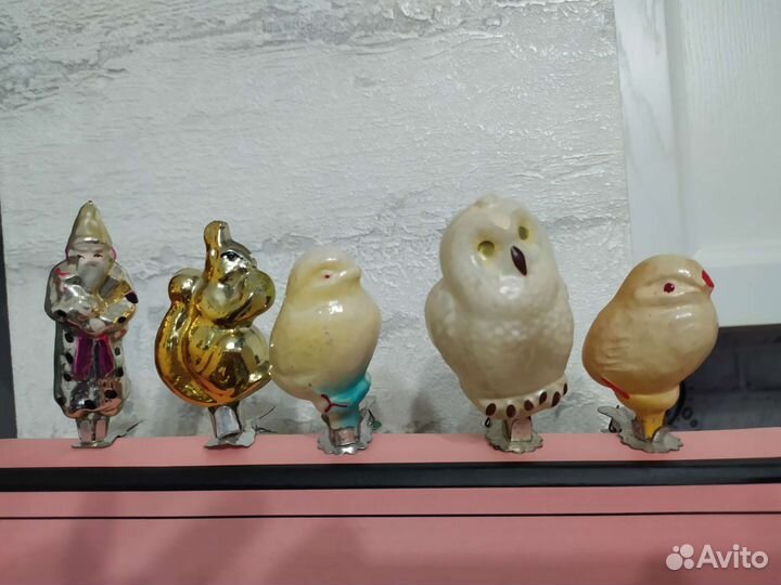 Елочные игрушки СССР на прищепках