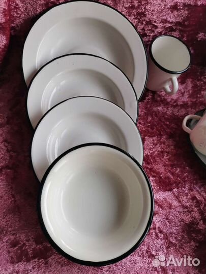 Тарелки и кружки эмаль СССР