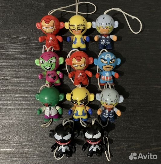 11 штук Фигурки marvel twistheads Киндер Сюрприз