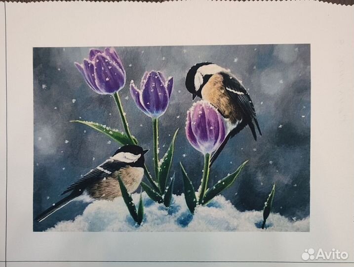 Принт для вышивки лентами