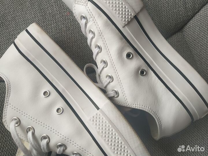 Кеды Converse Chuck Taylor Lift белые нат.кожа