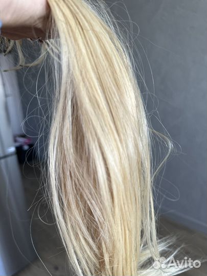 Волосы для наращивания 50 см блонд