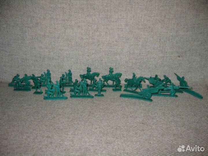 Игрушка СССР Солдатики Пограничники пластик 23 шту
