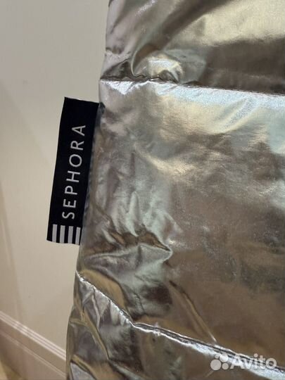 Серебряная сумка шопер sephora