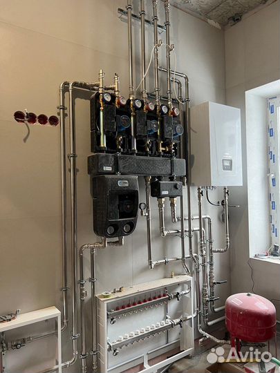 Монтаж отопления и водоснабжения под ключ,Гарантия