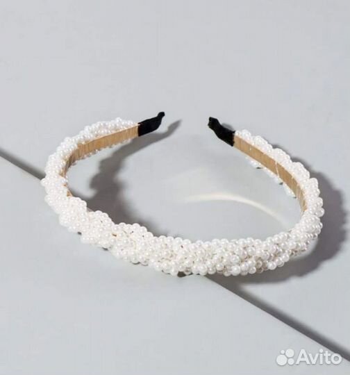 Широкий ободок с жемчугом