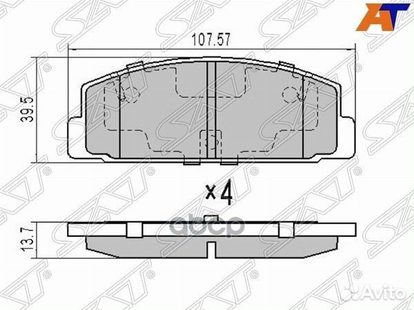 Колодки тормозные зад mazda premacy GP# 99-05/F