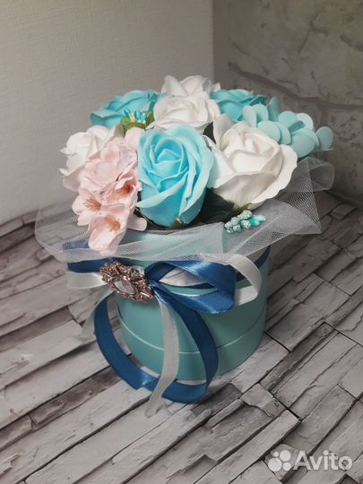 Букет цветов из мыла, розы,подарок